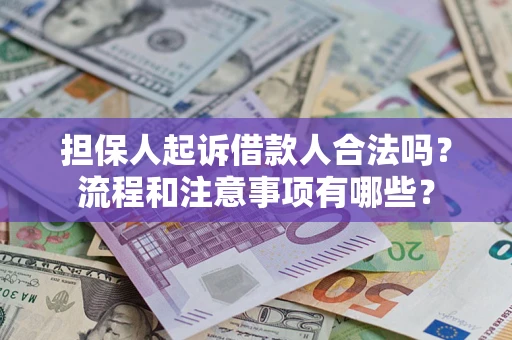 武汉担保人起诉借款人合法吗？流程和注意事项有哪些？
