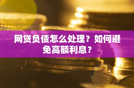 武汉网贷负债怎么处理？如何避免高额利息？