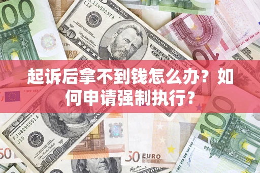 武汉起诉后拿不到钱怎么办？如何申请强制执行？