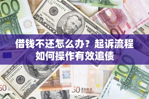 武汉借钱不还怎么办？起诉流程如何操作有效追债