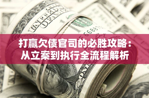 武汉打赢欠债官司的必胜攻略：从立案到执行全流程解析