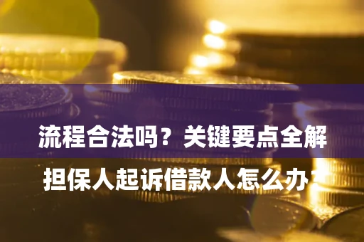 武汉

担保人起诉借款人怎么办？流程合法吗？关键要点全解析