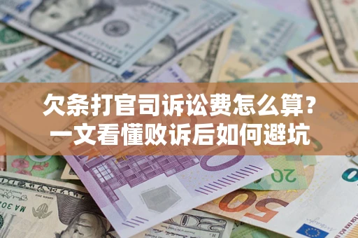 武汉欠条打官司诉讼费怎么算？一文看懂败诉后如何避坑